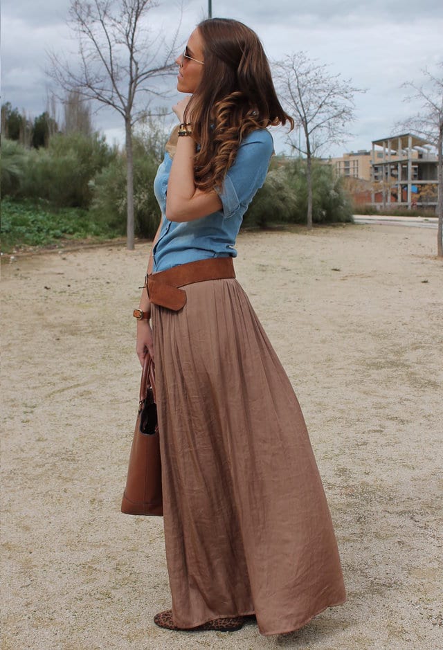 30 Beautiful Maxi Skirt For This Fall - ALL FOR FASHION DESIGN