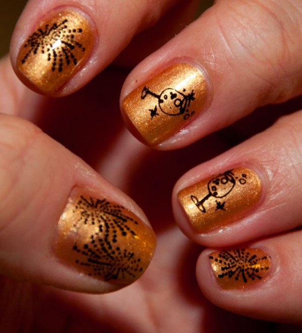 26 New Years Eve Brilliant Nail Art Designs