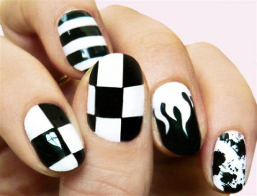 20 Black and White Nails To Copy