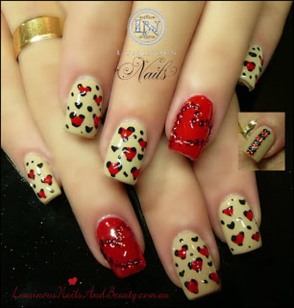 36 Romantic and Lovely Nail Art Design For Valentines Day