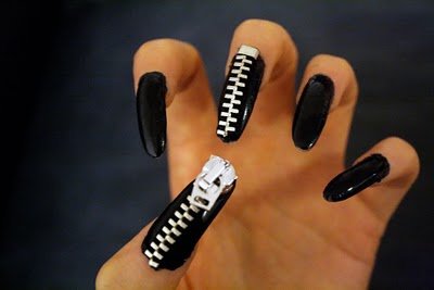 Top 25 Zipper Nail Art Designs