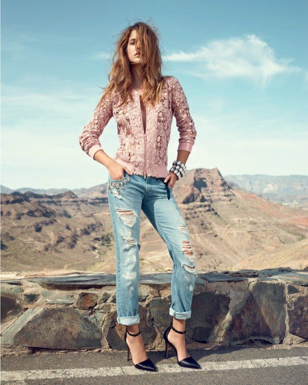 Barbara Palvin is a Denim Babe in Twin Set Jeans Spring 2014