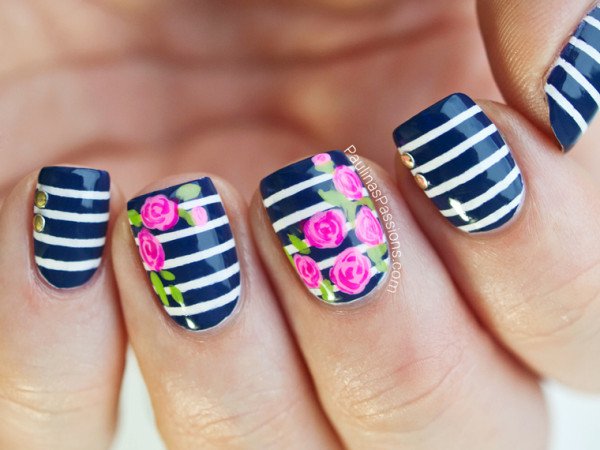 25 Amazing Flower Nail Art Design Ideas