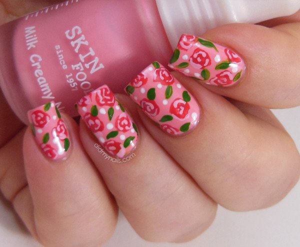 25 Amazing Flower Nail Art Design Ideas