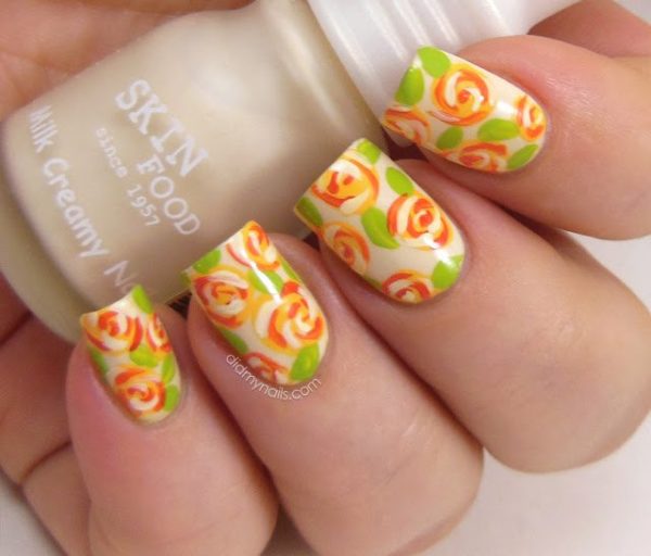 25 Amazing Flower Nail Art Design Ideas