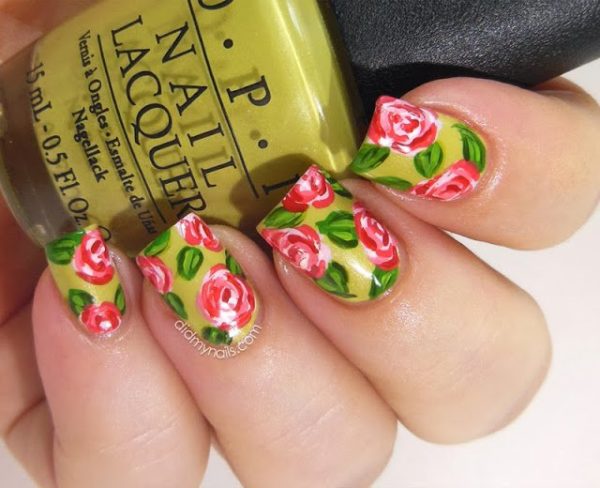 25 Amazing Flower Nail Art Design Ideas