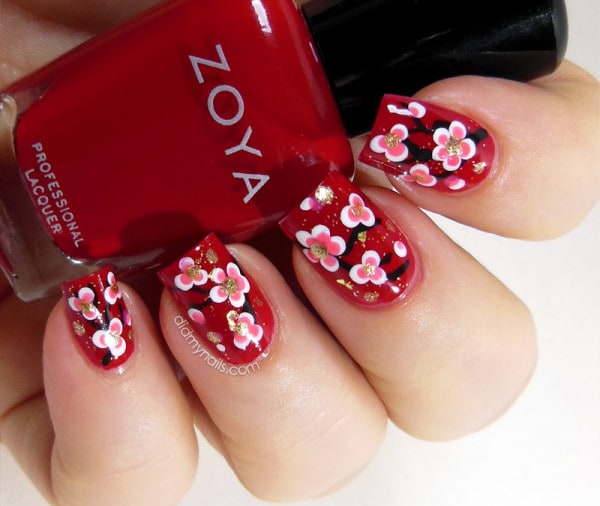 25 Amazing Flower Nail Art Design Ideas