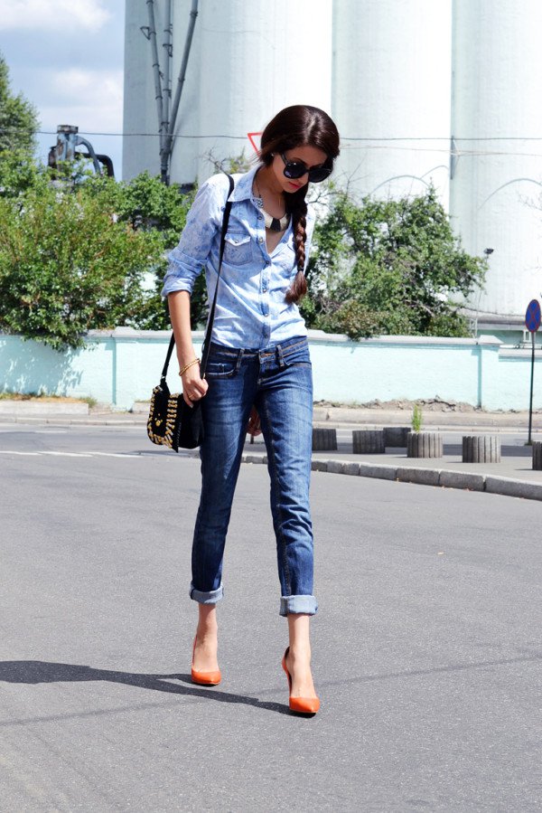 23 Casual And Stylish Street Style With Denim Shirts