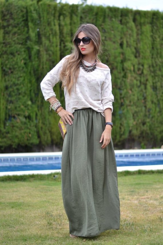 28 Trendy Maxi Skirts For This Spring - ALL FOR FASHION DESIGN