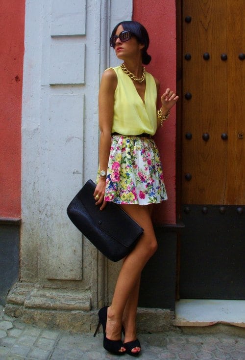 Pretty Summer Fashion Combinations With Flowers