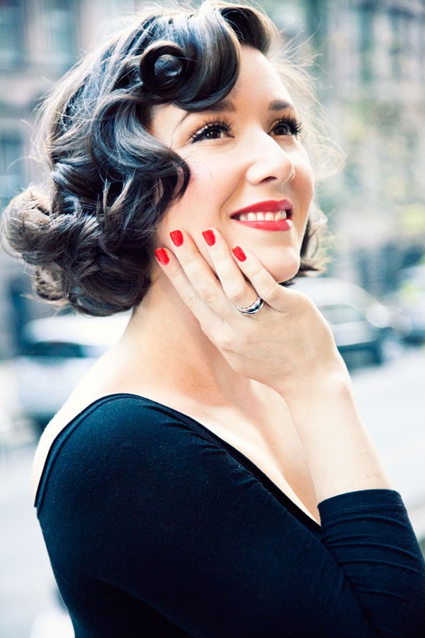 Short Curly Pin Up Hairstyles