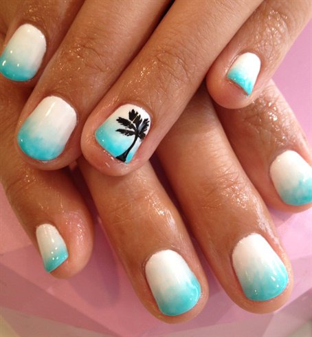 Creative Palm Tree Nail Designs