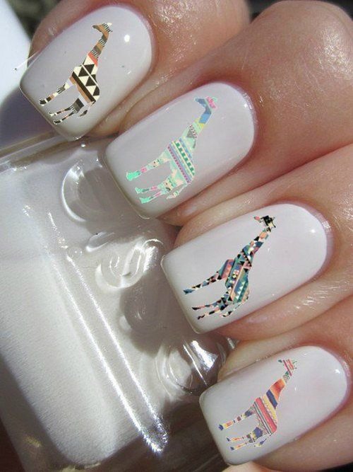 Easy And Simple Zoo Animals Nail Art Designs