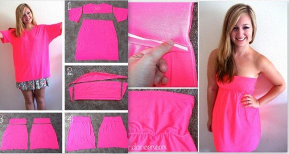 DIY A Dress Out Of A T-shirt - ALL FOR FASHION DESIGN