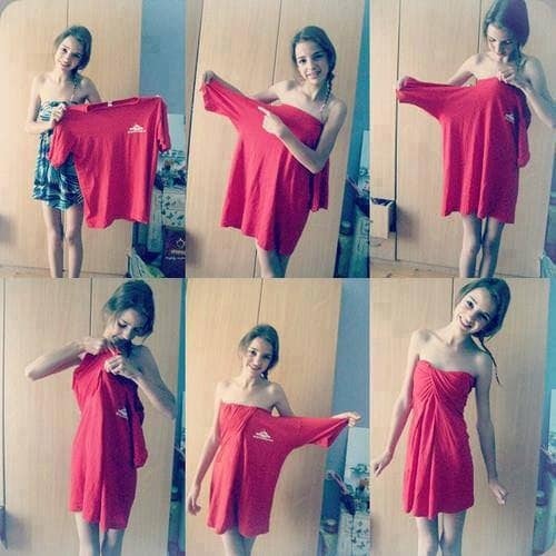 DIY A Dress Out Of A T shirt