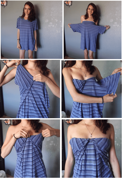 How To Make a Beautiful Dress From Simple T- Shirt