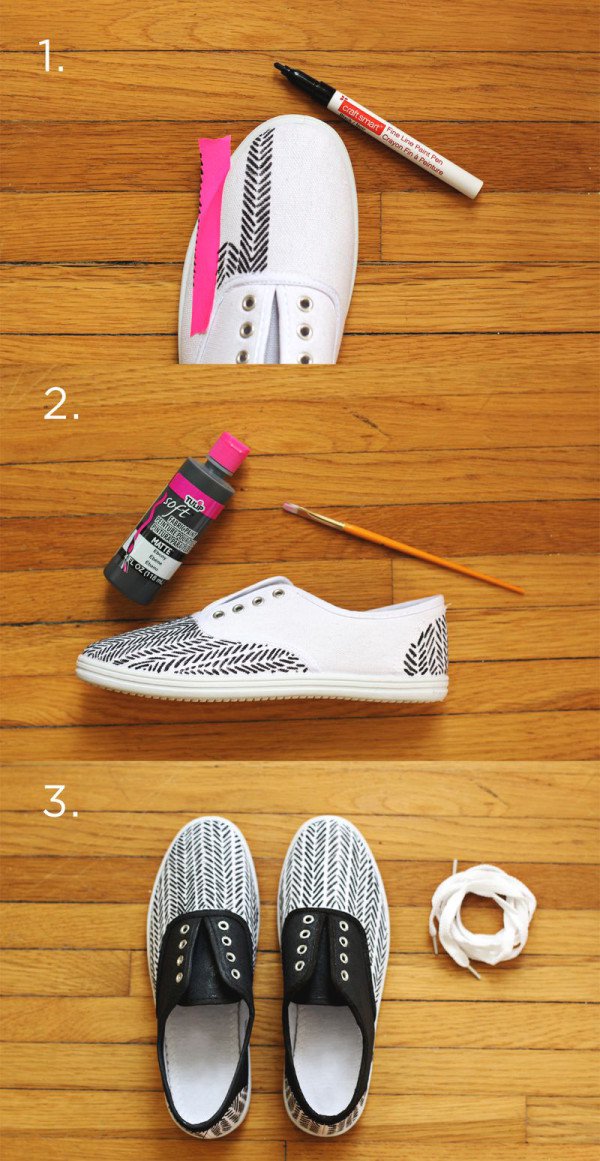 20 DIY Sneakers Makeover Ideas