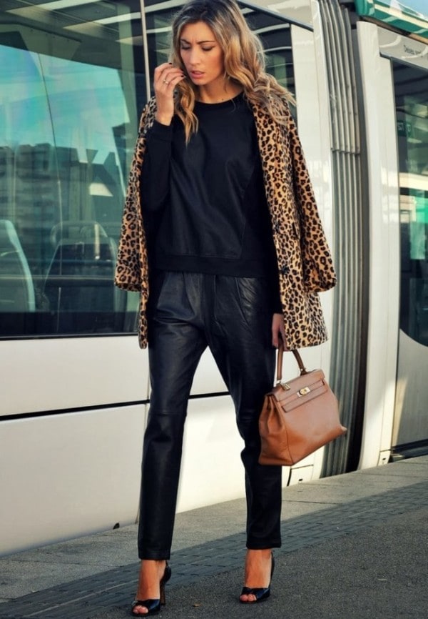 15 Trendy Leather Pants For This Fall /Winter - ALL FOR FASHION DESIGN