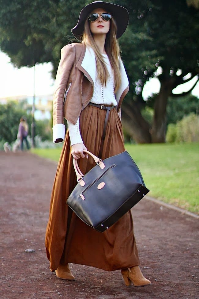 How To Wear Maxi Skirt During Fall - ALL FOR FASHION DESIGN