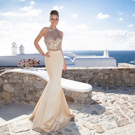 Spectacular collection of evening Dresses by Tarik Ediz inspired Mykonos