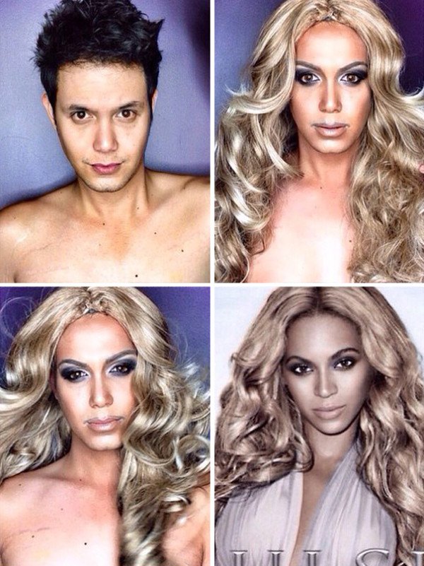 This Guy Transforms Himself Into 16 Female Celebrities With Makeup