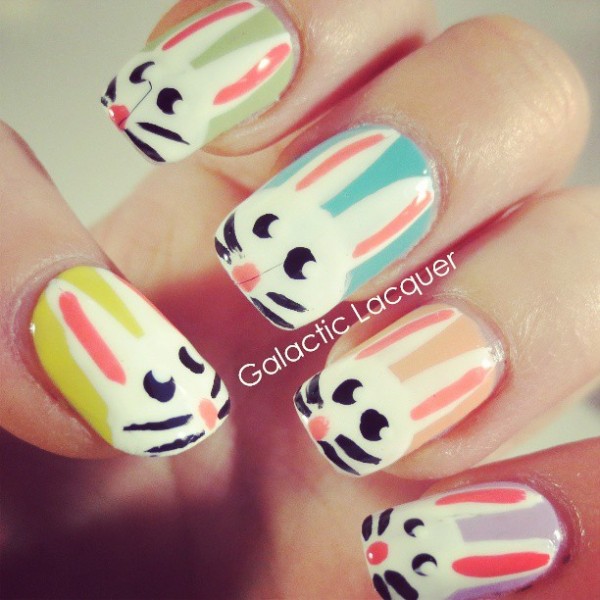 Easter Bunny Nail Art Designs