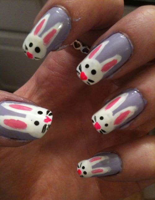 Easter Bunny Nail Art Designs