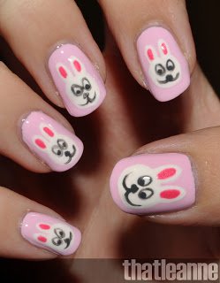 Easter Bunny Nail Art Designs