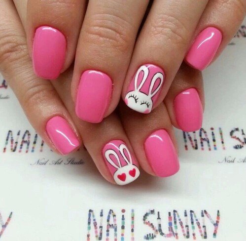 Easter Bunny Nail Art Designs