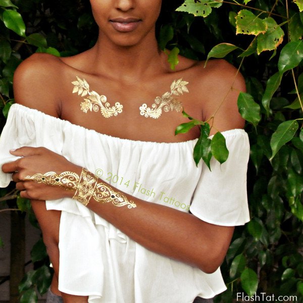 True Summer Hit   Amazing, Jewelry Inspired Metallic Temporary Tattoos