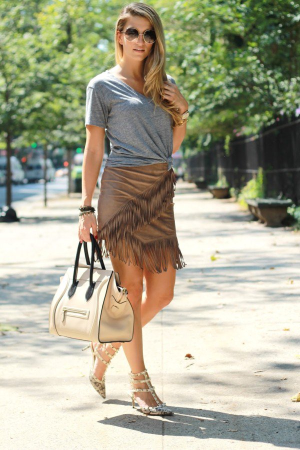 Stylish Inspirational Fall Fashion Combinations With Skirts