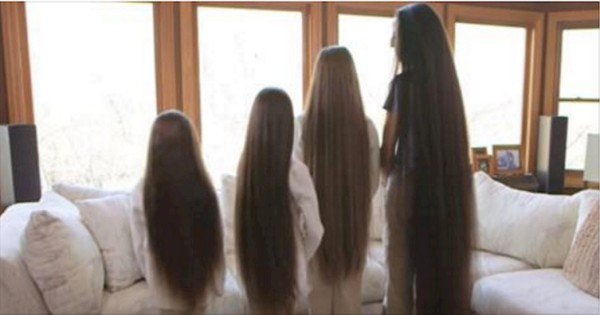A Mom And 3 Daughters Never, EVER Cut Their Hair. When They Turn Around? Wow!