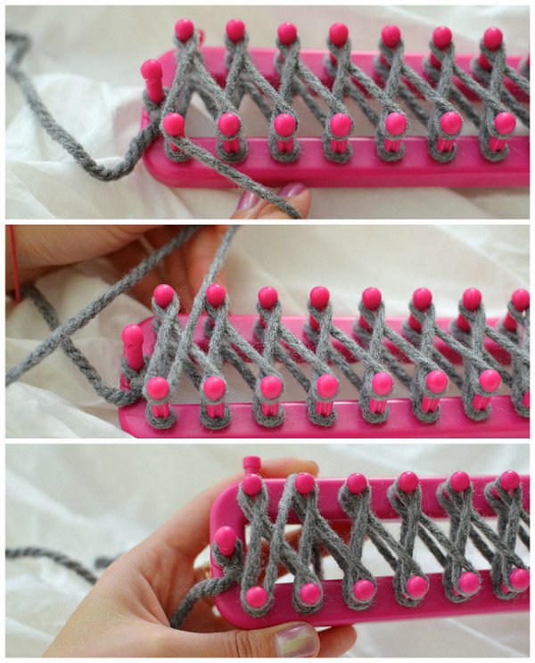 The Most Amazing Tutorial:  How To Use A Knitting Loom To Make An Infinity Scarf