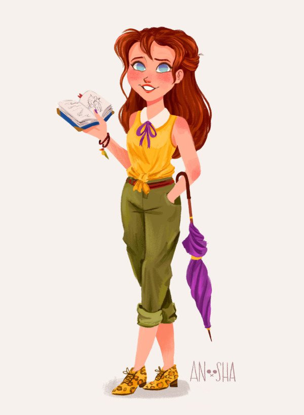 This Is What Disney Princesses Will Look Like If They Were Girls From 21st Century