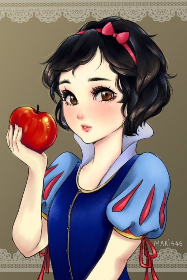 See What Disney Princesses Would Look Like If They Were Anime Characters