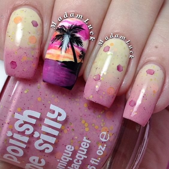 15 Super Cool Tropical Nail Art Designs For Summer