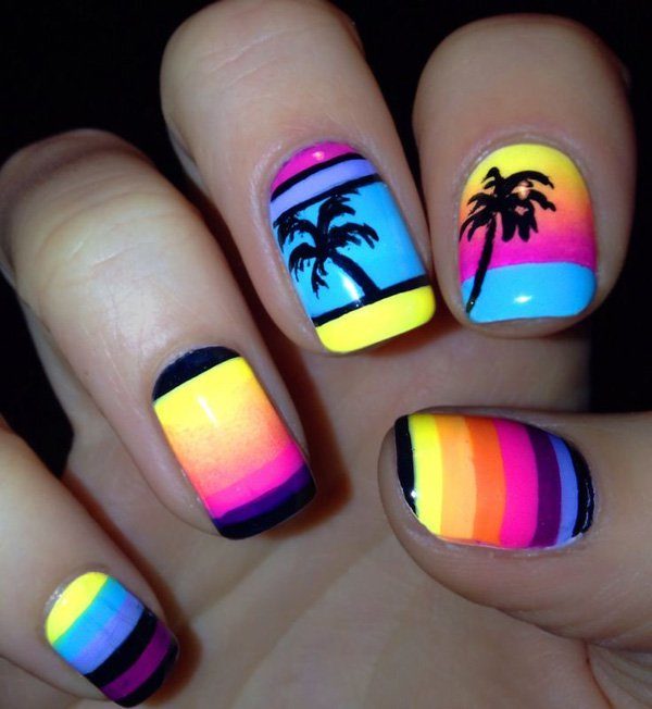 15 Super Cool Tropical Nail Art Designs For Summer