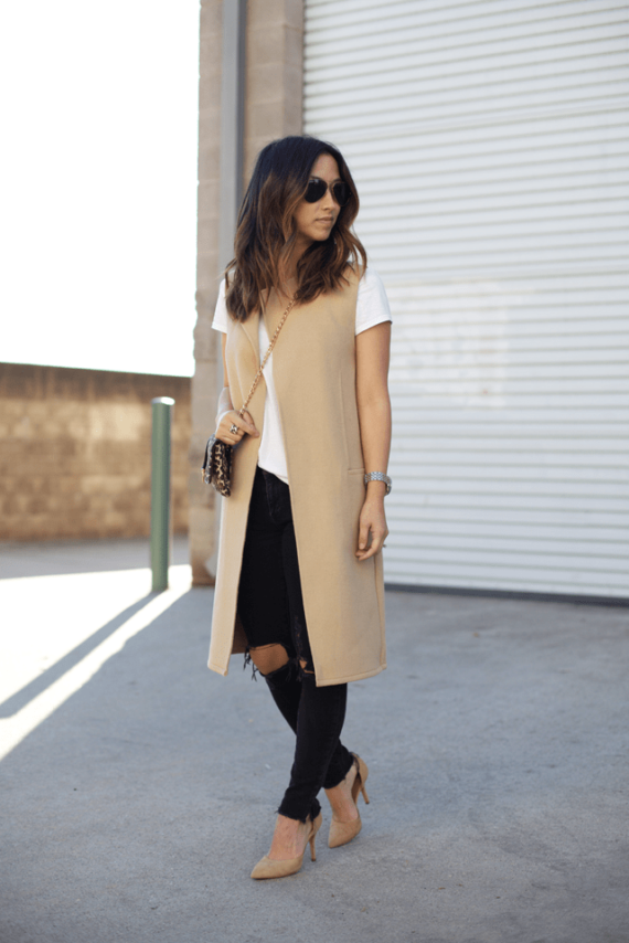 long vest outfit ideas