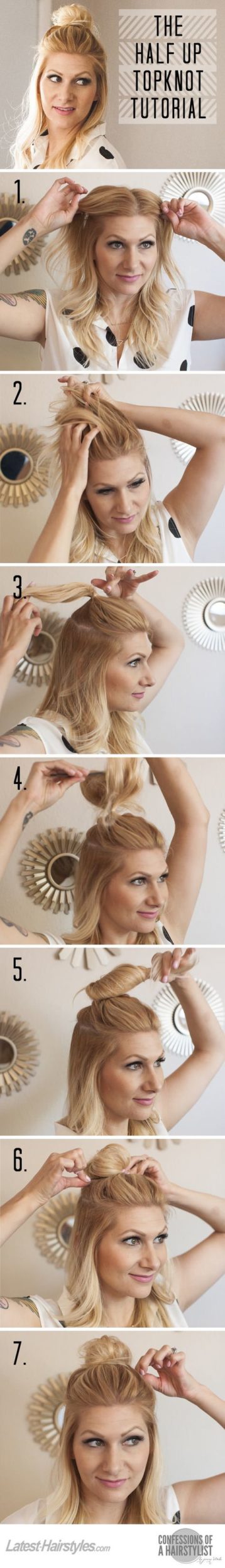 Make The Perfect Half –Up Bun: 10 Ways To Do It