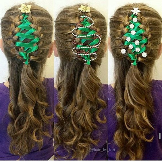 Christmas Hairstyles For The Little Princesses, Easy to Be Copied.