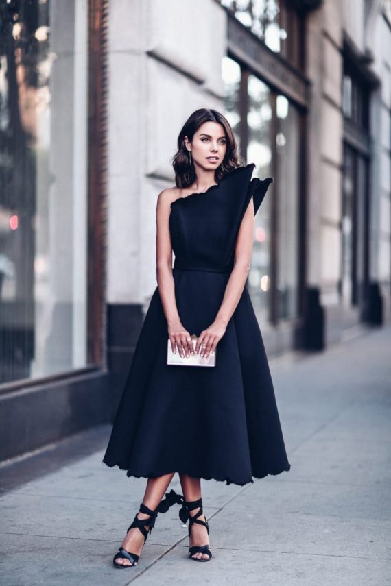 womens black work dress Amazon.com: Dresses for Women Fit and Flare 3/4 Sleeve Scoop simple prom gown Jennifer Lopez Turns Beverly Size:AU 18