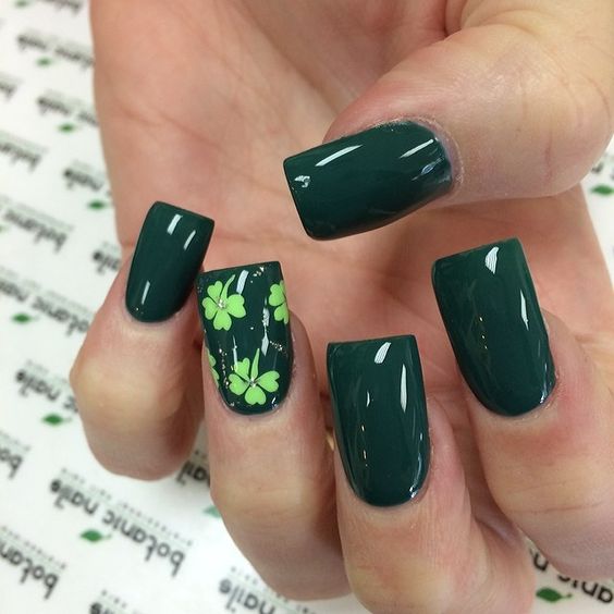 saint patricks day acrylic nails