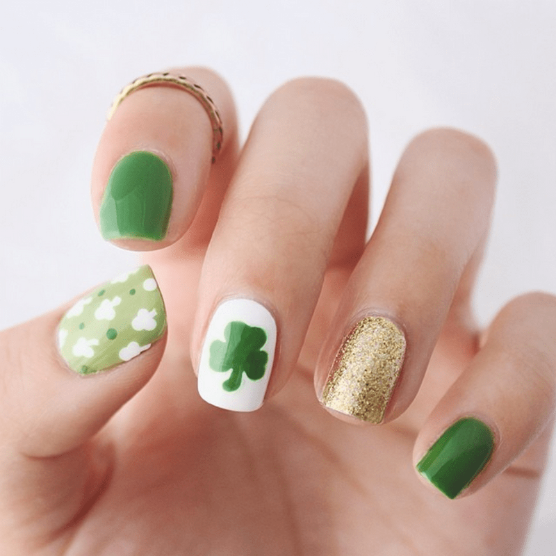 cute saint patrick day nails