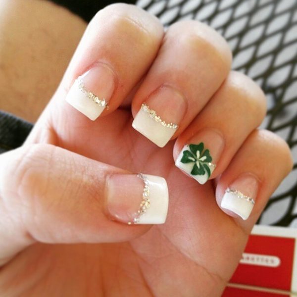 st patricks day dip nails