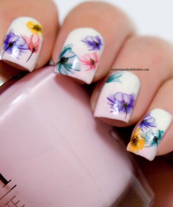 Colorful Nails With Floral Motives, Perfect For This Spring
