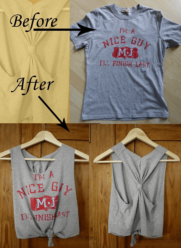 12 Great DIY Ideas On How To Renew Your Old T shirts Into Chic Fashionable Pieces