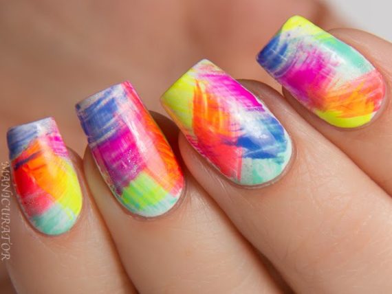 9. Bold and Colorful Nail Art on Pinterest - wide 8