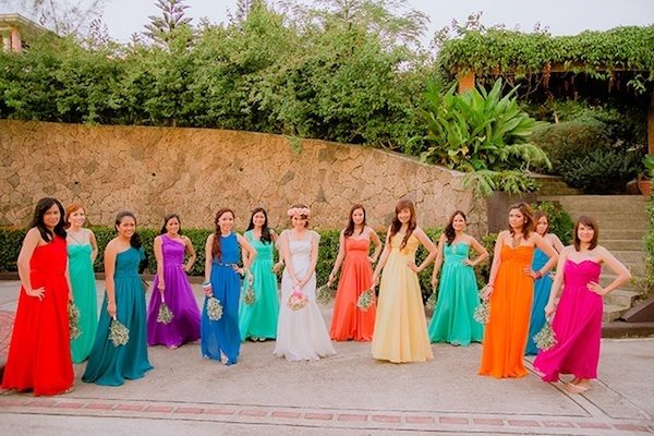 Rainbow Bridesmaids Dresses For A Colorful Wedding Full Of Love And  Hope