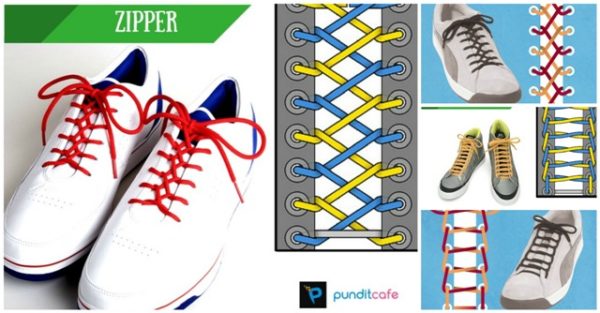 Interesting Ways To Tie Shoelaces And Pass Out The Borring Shoelace ...