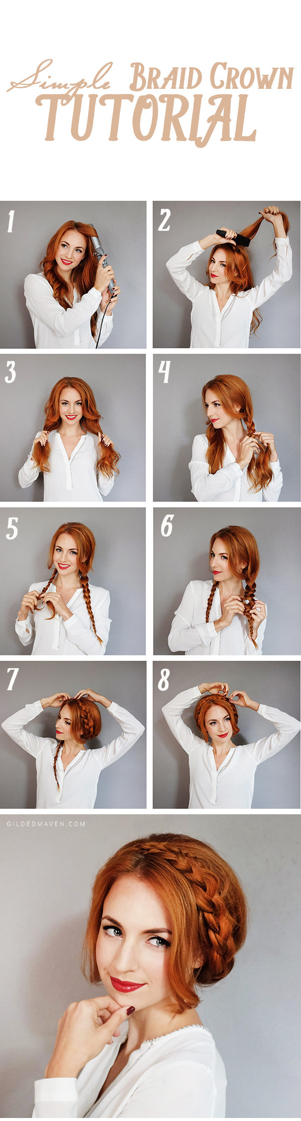 The Best Crown Braids DIY Tutorials For Princess Look Anywhere